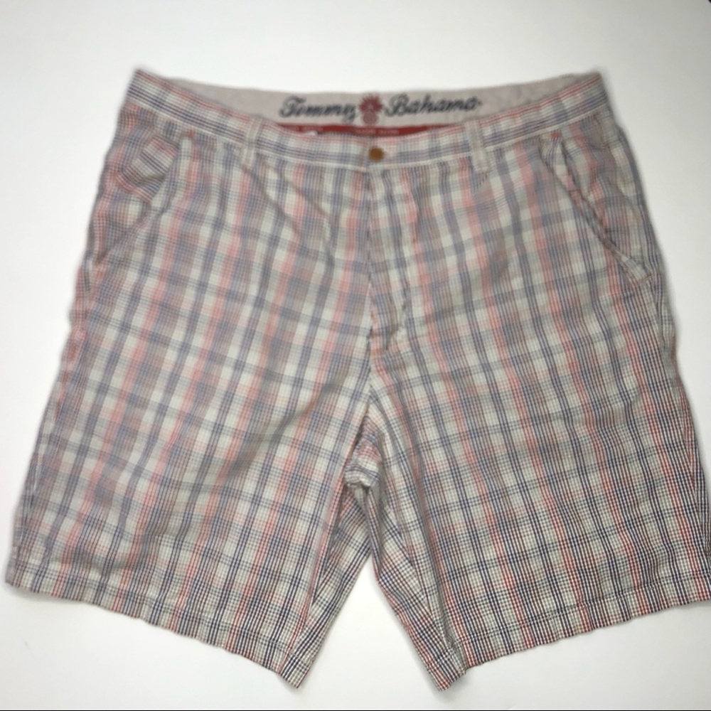 Tommy Bahama Paridise Nation Seersucker Plaid Print Shorts Mens Size 38